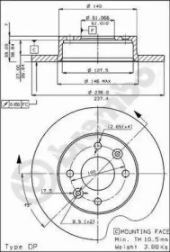 Тормозной диск BRECO BS 7324