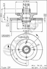 Тормозной диск BRECO BS 7291