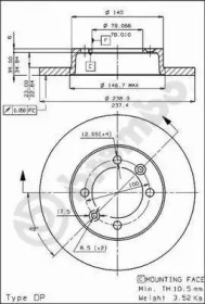 Тормозной диск BRECO BS 7277