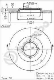 Тормозной диск BRECO BS 7284