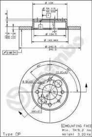 Тормозной диск BRECO BS 7391