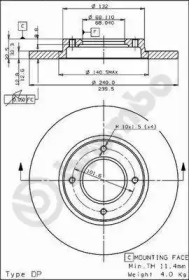 Тормозной диск BRECO BS 7365