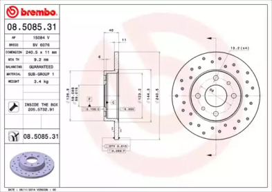 Тормозной диск BRECO BV 6076