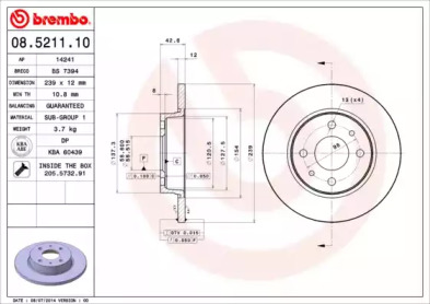 Тормозной диск BRECO BS 7394