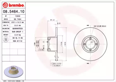 Тормозной диск BRECO BS 7424