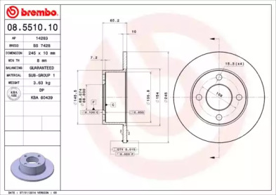 Тормозной диск BRECO BS 7428