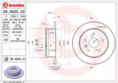 Тормозной диск BRECO BS 7488