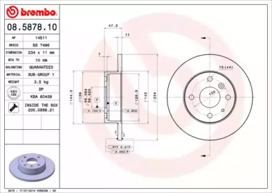 Тормозной диск BRECO BS 7496