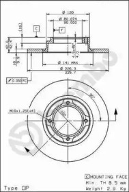 Тормозной диск BRECO BS 7516