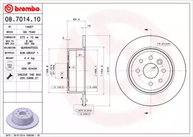 Тормозной диск BRECO BS 7540