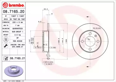 Тормозной диск BRECO BS 7687