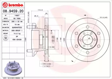 Тормозной диск BRECO BS 7656