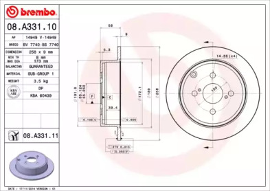 Тормозной диск BRECO BS 7740