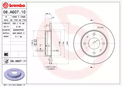 Тормозной диск BRECO BS 7787