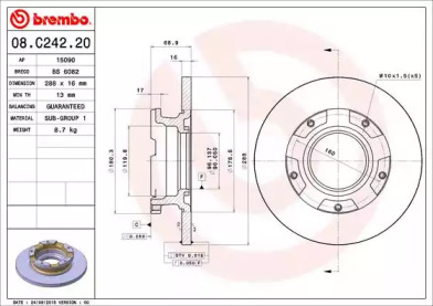 Тормозной диск BRECO BS 6082