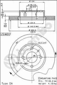 Тормозной диск BRECO BS 7888