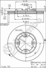 Тормозной диск BRECO BS 7897