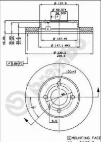 Тормозной диск BRECO BS 7900