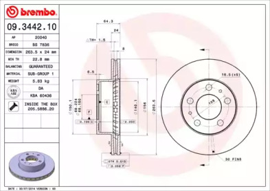 Тормозной диск BRECO BS 7836