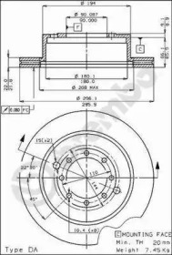 Тормозной диск BRECO BS 7862