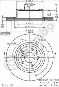 Тормозной диск BRECO BS 7865