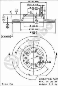 Тормозной диск BRECO BS 7861