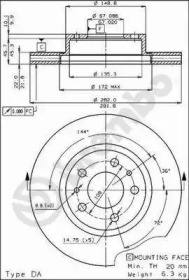 Тормозной диск BRECO BS 7859