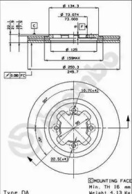 Тормозной диск BRECO BS 7904