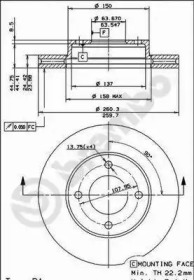 Тормозной диск BRECO BS 8016