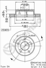 Тормозной диск BRECO BS 8246