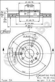 Тормозной диск BRECO BS 7973