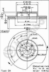 Тормозной диск BRECO BS 7961