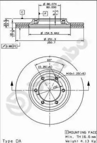 Тормозной диск BRECO BS 8036