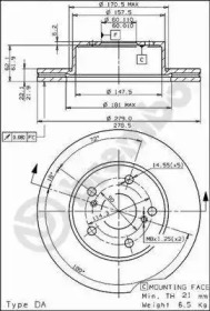 Тормозной диск BRECO BS 8045