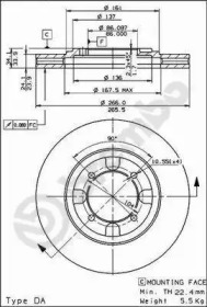 Тормозной диск BRECO BS 8048