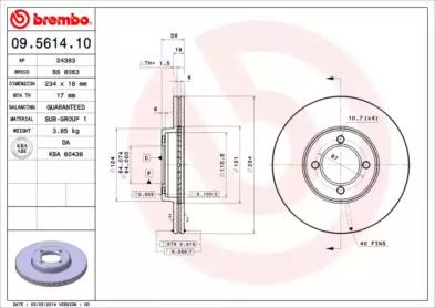 Тормозной диск BRECO BS 8063