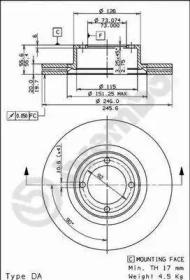 Тормозной диск BRECO BS 8072