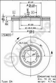 Тормозной диск BRECO BS 8087