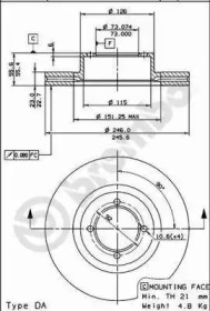 Тормозной диск BRECO BS 8118