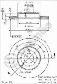 Тормозной диск BRECO BS 8120