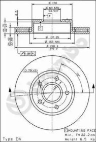 Тормозной диск BRECO BS 8138