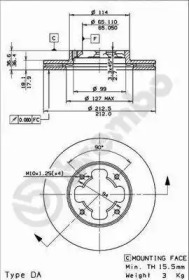 Тормозной диск BRECO BS 8151