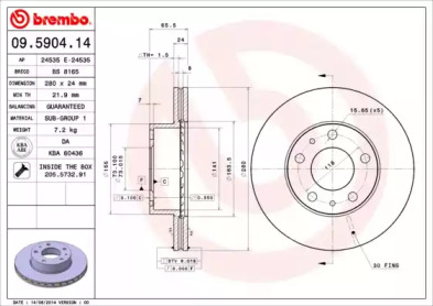 Тормозной диск BRECO BS 8165