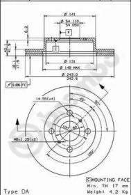 Тормозной диск BRECO BS 8177