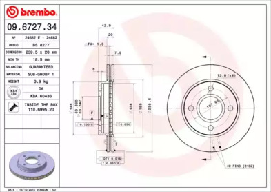 Тормозной диск BRECO BS 8277