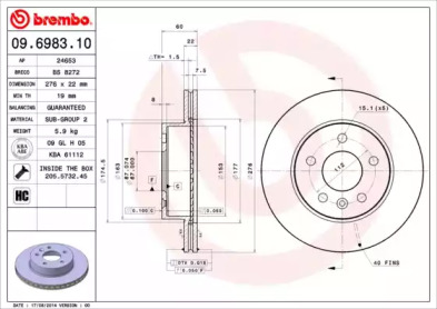 Тормозной диск BRECO BS 8272