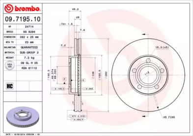 Тормозной диск BRECO BS 8294