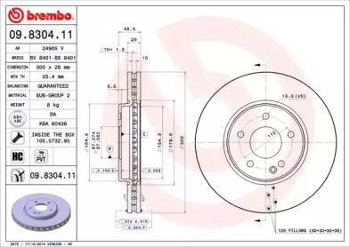 Тормозной диск BRECO BV 8401