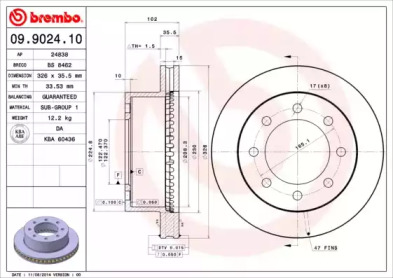 Тормозной диск BRECO BS 8462