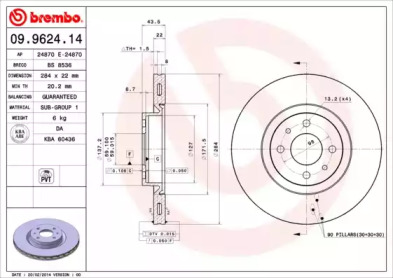 Тормозной диск BRECO BS 8536